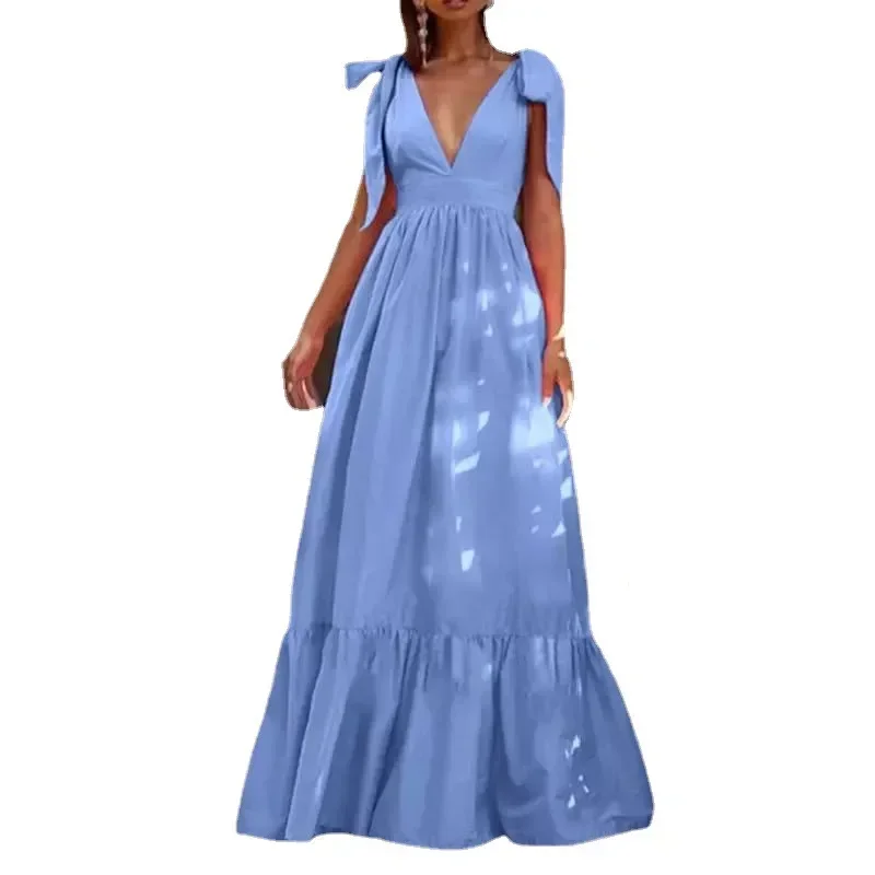 Party Night Yellow Lace Up Slim Fit High Waist Sexy Summer Dress - Image 4